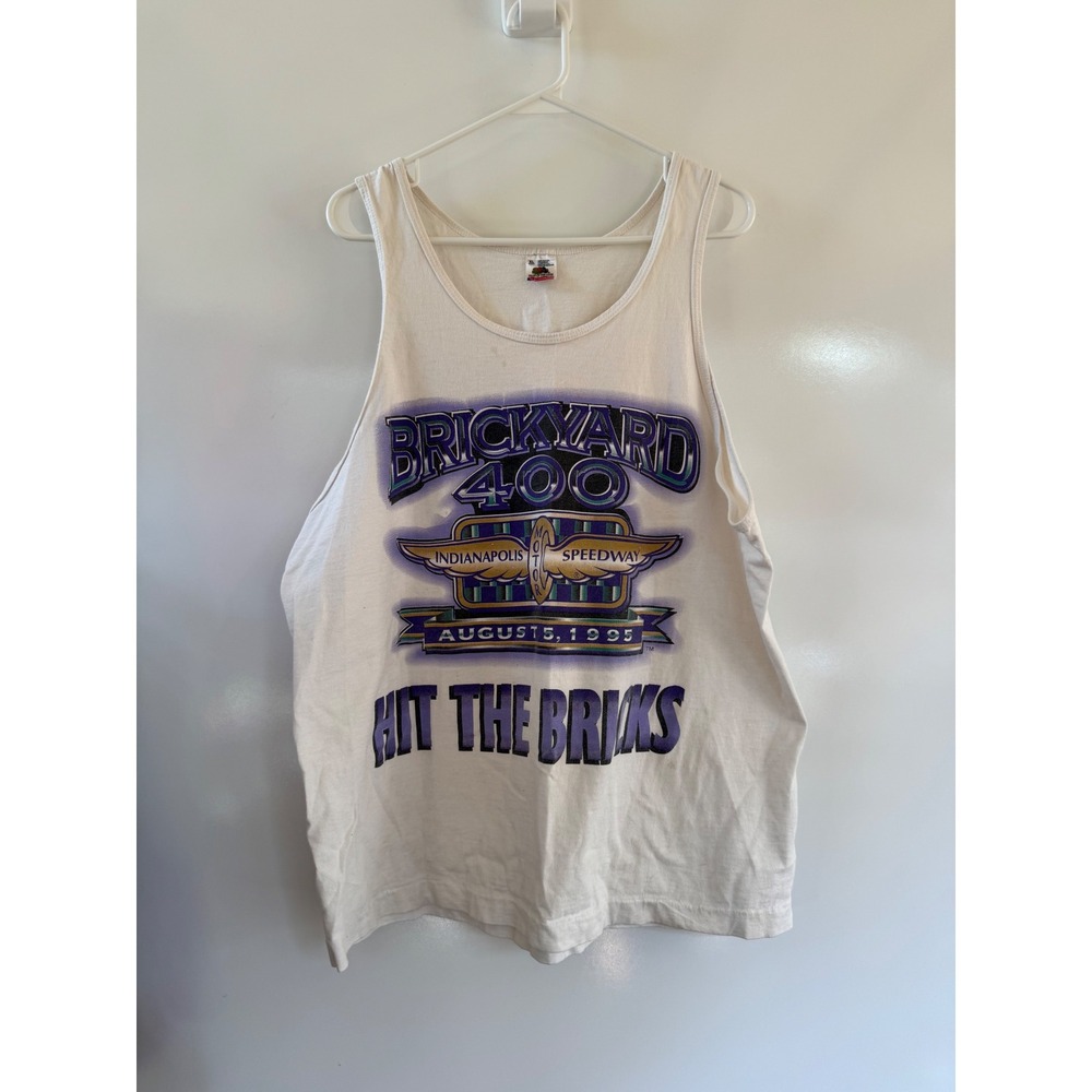 Vintage 1995 Brickyard 400 Indianapolis Motor Speedway Tank Top XL Made in USA